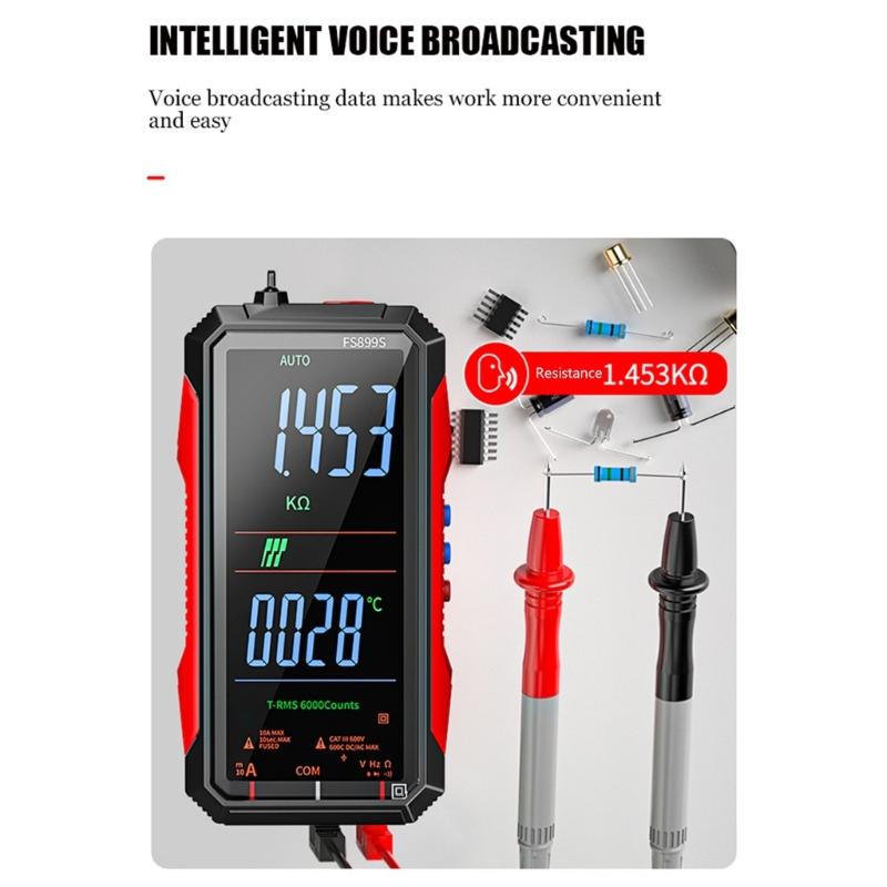 Pack Of 18 Professional Rechargeable Digital Multimeter With USB C Charging ABS Shell For Electrical Testing And Repair