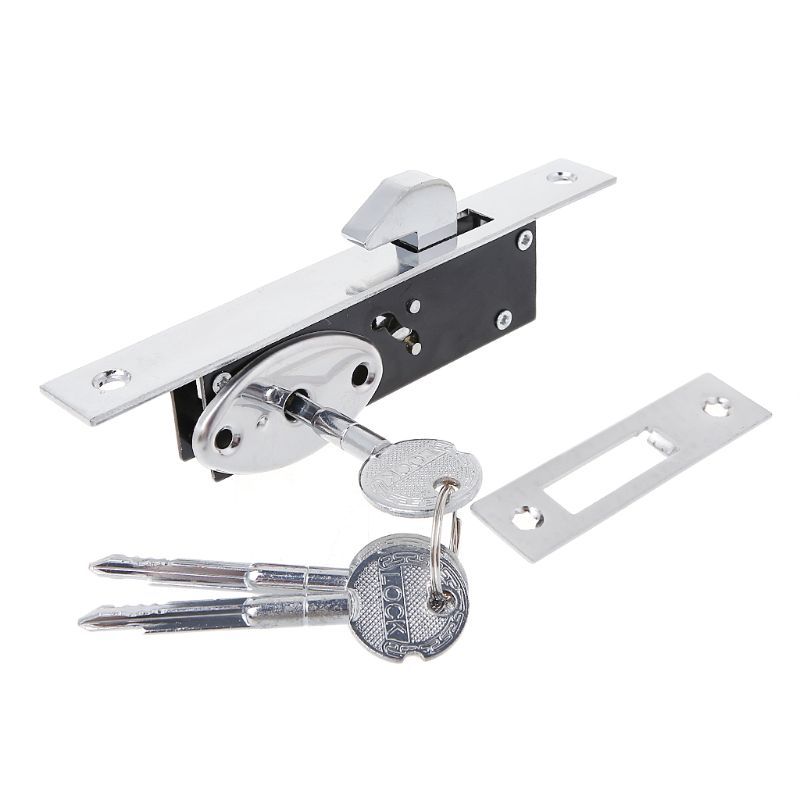 Strength Cross Key Hook Lock Shift Door Hook Lock Invisible Door Push Pull Shift Door Hidden Lock Alloy Frame Door Lock