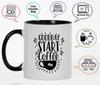 Inkdotpot Goodday Start With Coffee 11 Oz Ceramic Coffee Mugs Great For Co-worker Boss Gift For Coffee