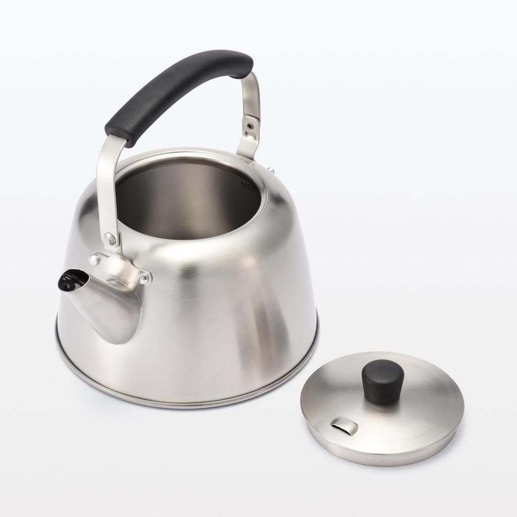 MUJI Stainless Steel Kettle, 2L, Silver, 44902448