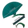 1Pc Folding Fan Handmade With Tassels Handcraft New Year's Gift Vintage Bamboo Chinese Style Solid Color