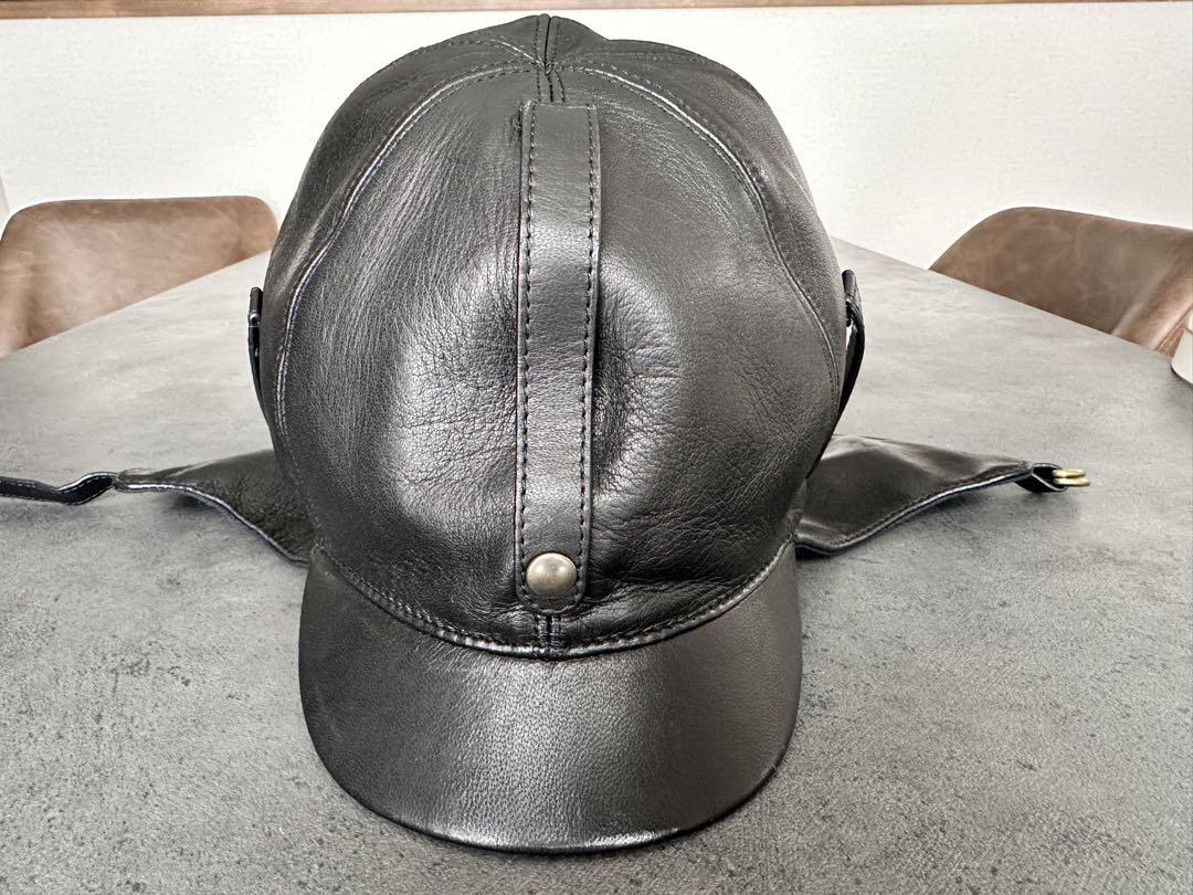 

[USED] EMPORIO ARMANI leather cap size 59