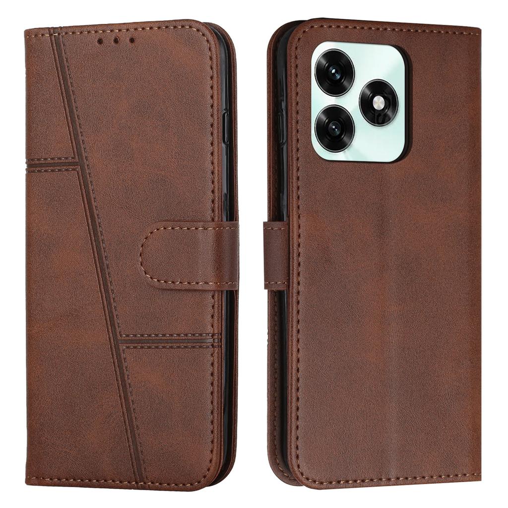 For Honor X5c Plus 4G/X5c 4G Leather Phone Case Foldable Stand Wallet Flip Cover with Strap