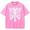 Skull Bone Pattern Design Print Tee Shirt Cotton Soft T Shirt Originality Breathable T-Shirts Art Fashion Short Sleeved