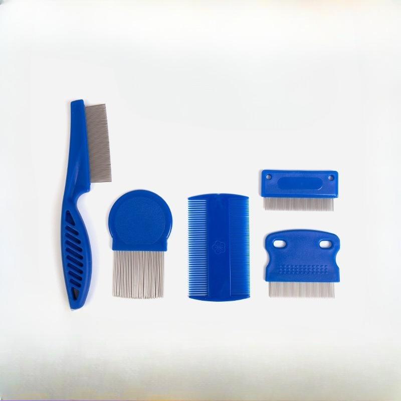 

Гребень для удаления колтунов у питомцев, Набор для чистки собак, Гребень для удаления вшей, Гребень от блох, Игольчатый гребень с мелкими зубьями, Гребень для удаления вшей Main image 5-piece set