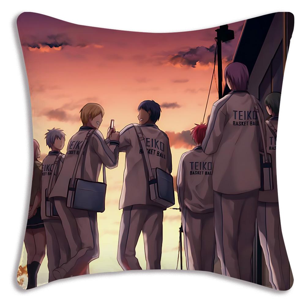 Anime For Kurokos No Baskets Pillow Covers Cartoon Sofa Decorative Home Double-sided Printing Short Plush Cute Cushion Cover