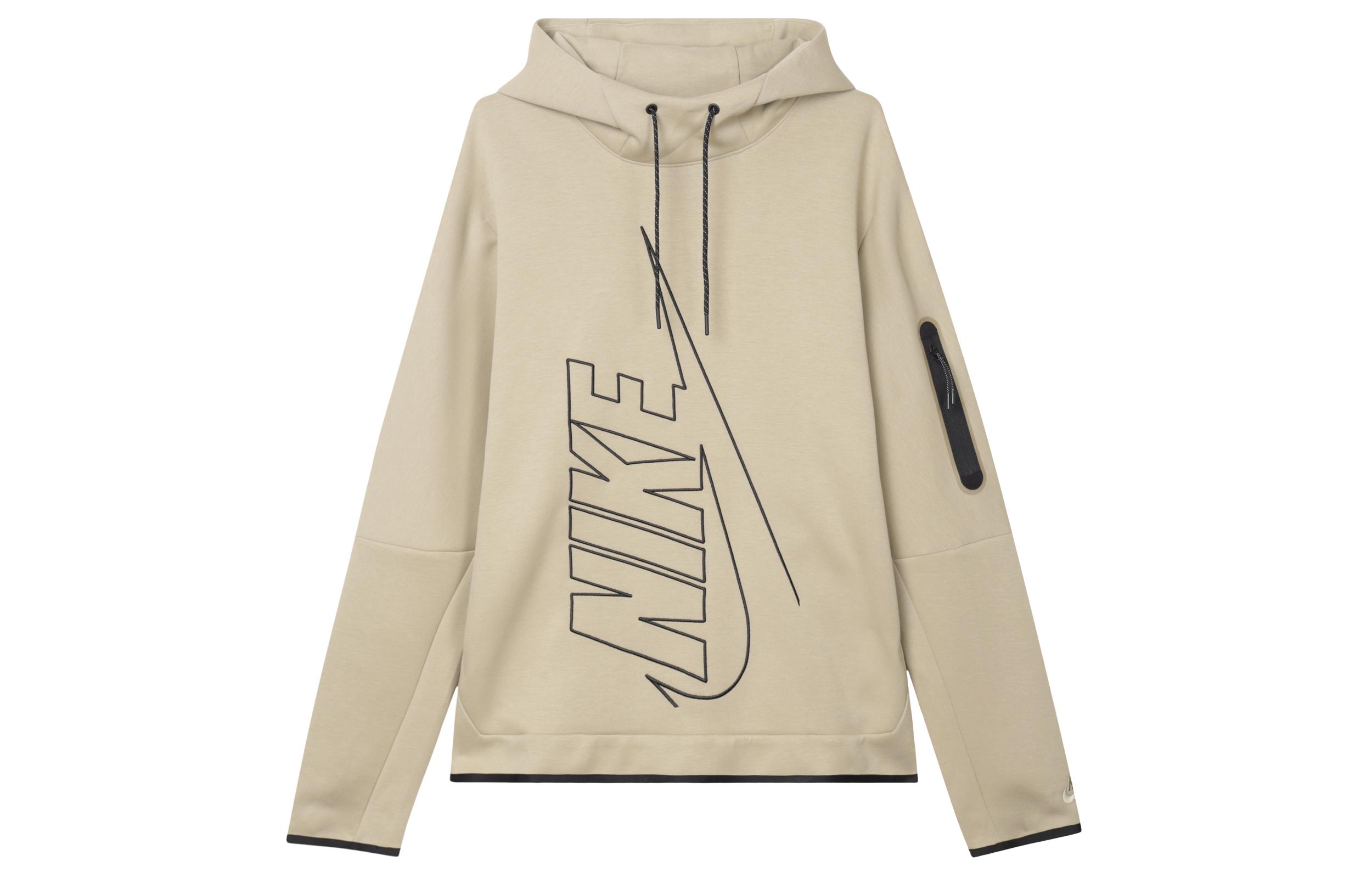 Nike Sweatshirts Men s Khaki Hooded Moderate Regular DX0578-247 M