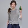 Women's French Style Striped Long-Sleeve Knit Top