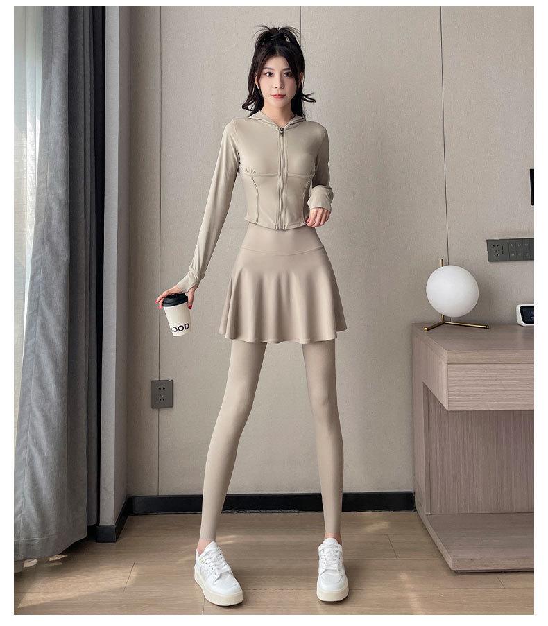 Women's Quick-Dry Yoga & Running Culottes: Spring/Autumn, Anti-Exposure, High-End Casual Sportswear