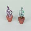 1:12 Miniature Simulation Flower Pot Green Plant Potted Model Dollhouse Home Decoration Micro Landscape Scene Ornament