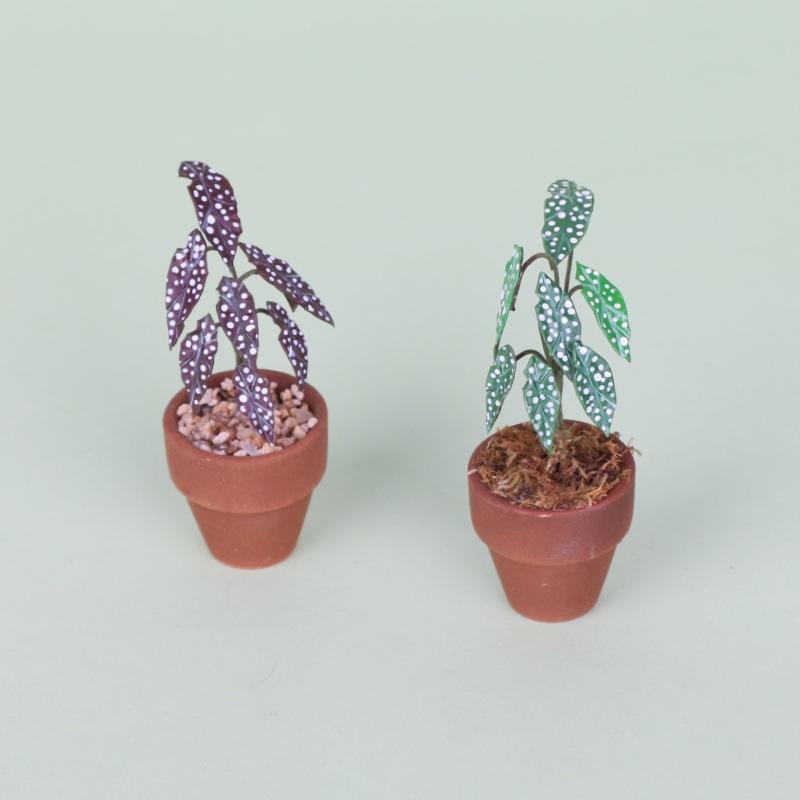 1:12 Miniature Simulation Flower Pot Green Plant Potted Model Dollhouse Home Decoration Micro Landscape Scene Ornament