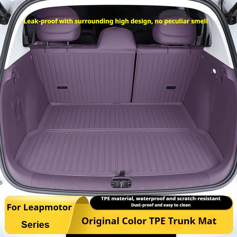 For Leapmoto C10 C16 C11 B10 B01 Lafa 5 Car Rear Trunk Liner Cargo Boot Mat TPE Trunk Mat Floor Tray Rear Seat Backrest Pad
