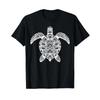 Polynesian Tribal Tattoo Sea Turtle T Shirt Black Vintage Washed Fashion Breathable Unisex Versatile Homme Soft