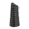 1Pc Archery Arm Guard Bracer Hunting Shooting Lace Up Lther Armguard (Black)