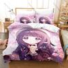 Sweet Magical Girl Tomoyo Daidouji Manga Art Print Bedding Set 3in1 1 Duvet Cover 2 Pillowcases Soft Household Bed Textile