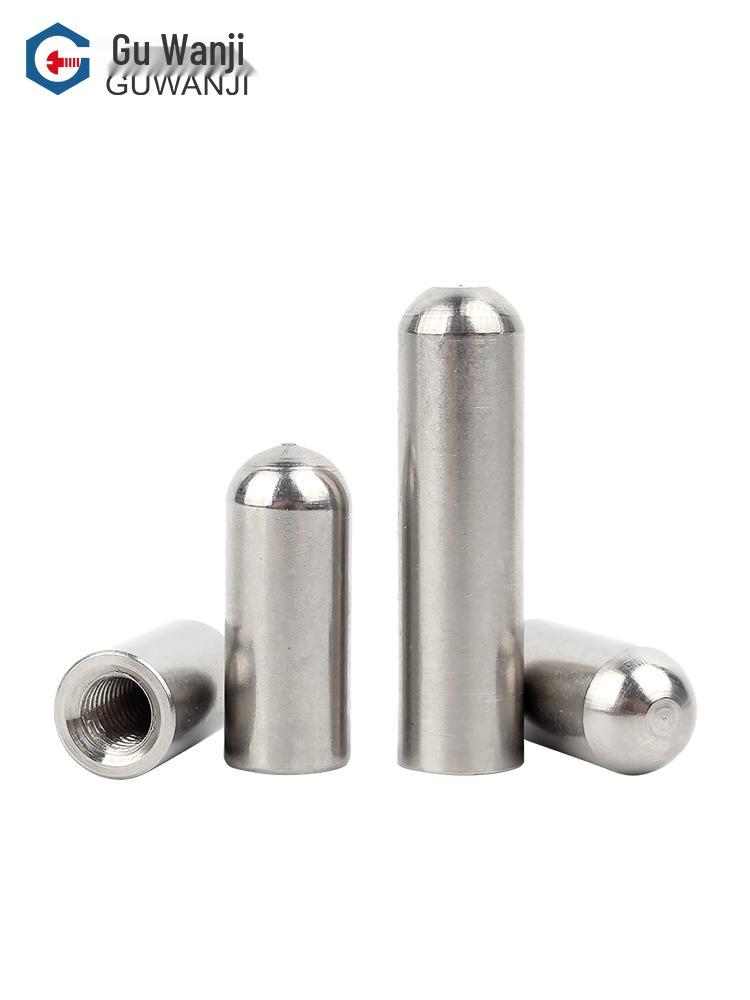 304 Stainless Steel Hollow Cylindrical Positioning Pin with Internal Thread, Round Head, Various Sizes (M4-M12).