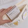 DIY Large Capacity Pencil Box Organizer Zipper Embroidered Patch Pencil Case Creative Aesthetic Stationery Storage Bag