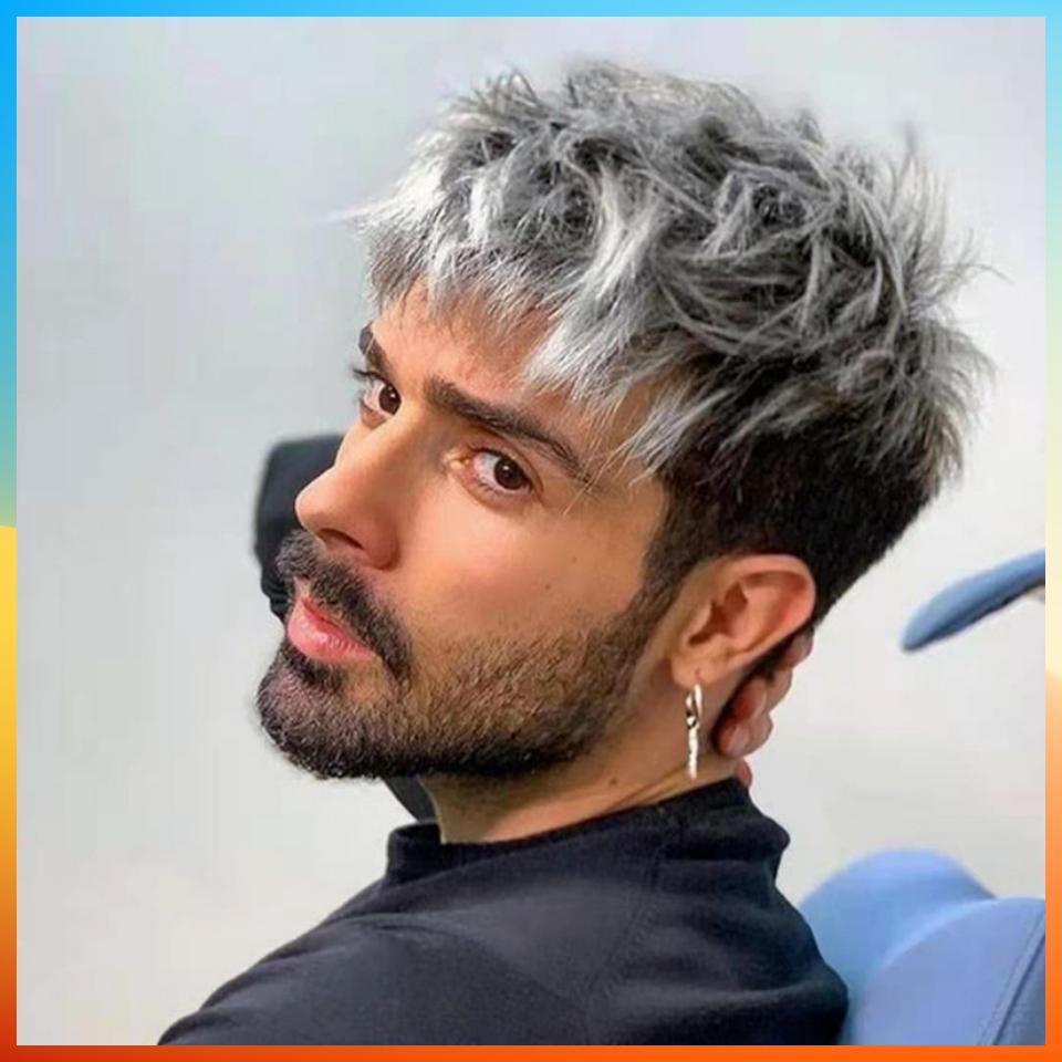 Perruque courte et lisse à la mode européenne 2025 pour hommes HW710