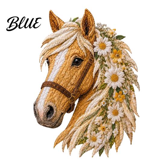 Creative Needlework Supplies Art Sewing Fabric DIY Patchwork Kit Floral Horse Flower Theme Kit