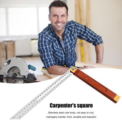 Wooden Marking Angle Ruler Metric Double-sided Scale Accurate Woodworking Angle Measurement for Engineers Draftsmen Carpenters
