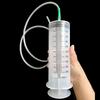 NEW 150/300/550ml Large Capacity Syringes Oil Pump With 1m Hose Pet Feeding Measuring Pump Hydroponics Nutrient Big Syringe