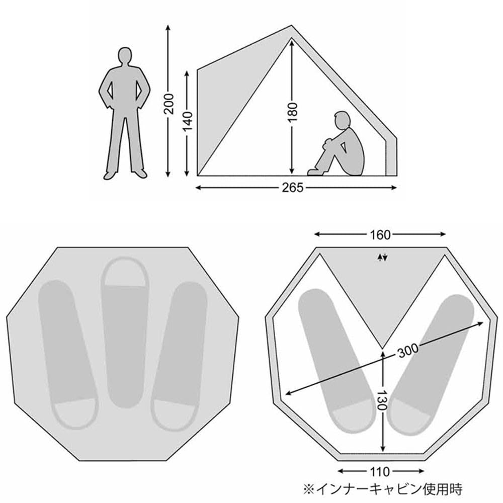 NORDISK 242012 Venkovní stan Asgard 7.1 White Legacy Series s centrální tyčí pro 3-4 osoby [Originální japonský produkt] s japonskou visačkou