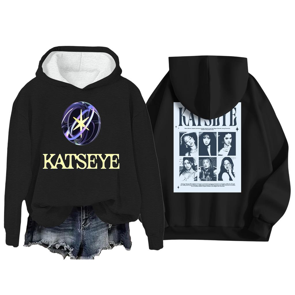 Women's Fashion Casual Long Sleeve Loose Printed Pullover Sports Long Sleeve Hooded Sweatshirt