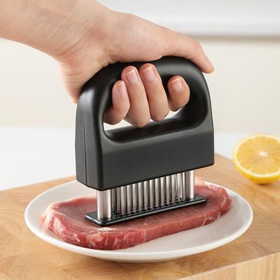Meat Tenderizer Tool with Stainless Steel Needles for Beef Pork Chicken Kitchen Meat Softener with Ergonomic Handle for Even Marinade Penetration