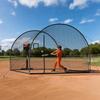 Baseball Batting Cage, 3660 x 3100 x 2330mm Freestanding Portable Batting Cage, Hitting Cages with 4-Ply Knotless Polyester & Pitching Machine