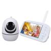 Baby Monitor No WiFi Upgrade with Camera and Audio 5 Inch LCD Screen 720P with 360 degrees  Pan Tilt 2X Zoom Night