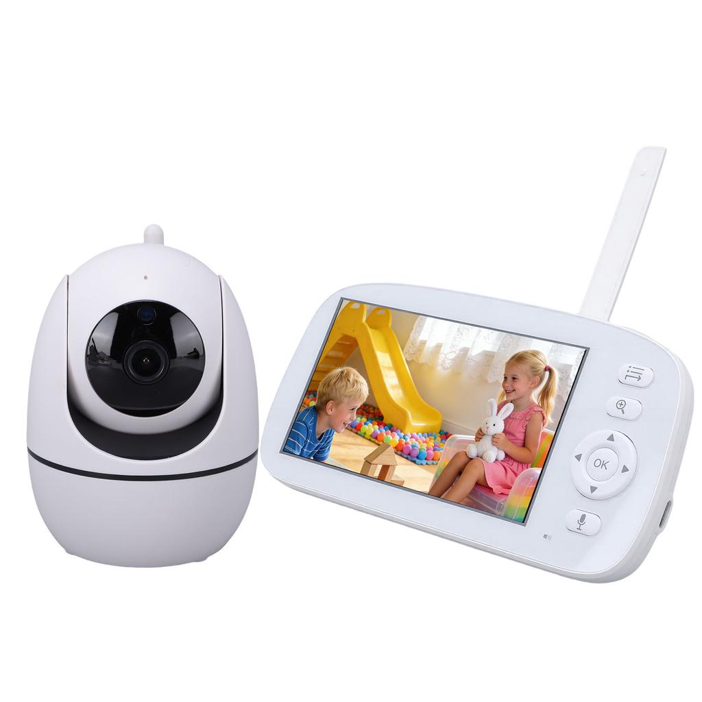 Baby Monitor No WiFi Upgrade with Camera and Audio 5 Inch LCD Screen 720P with 360 degrees  Pan Tilt 2X Zoom Night