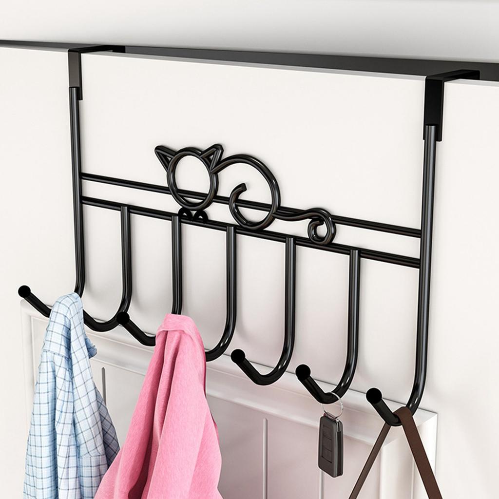 ABBY-2X Over The Door Hook Bathroom Hanger Coat Clothes Hat Bag Towel Hanger Hanging Rack For Home Kitchen Storage