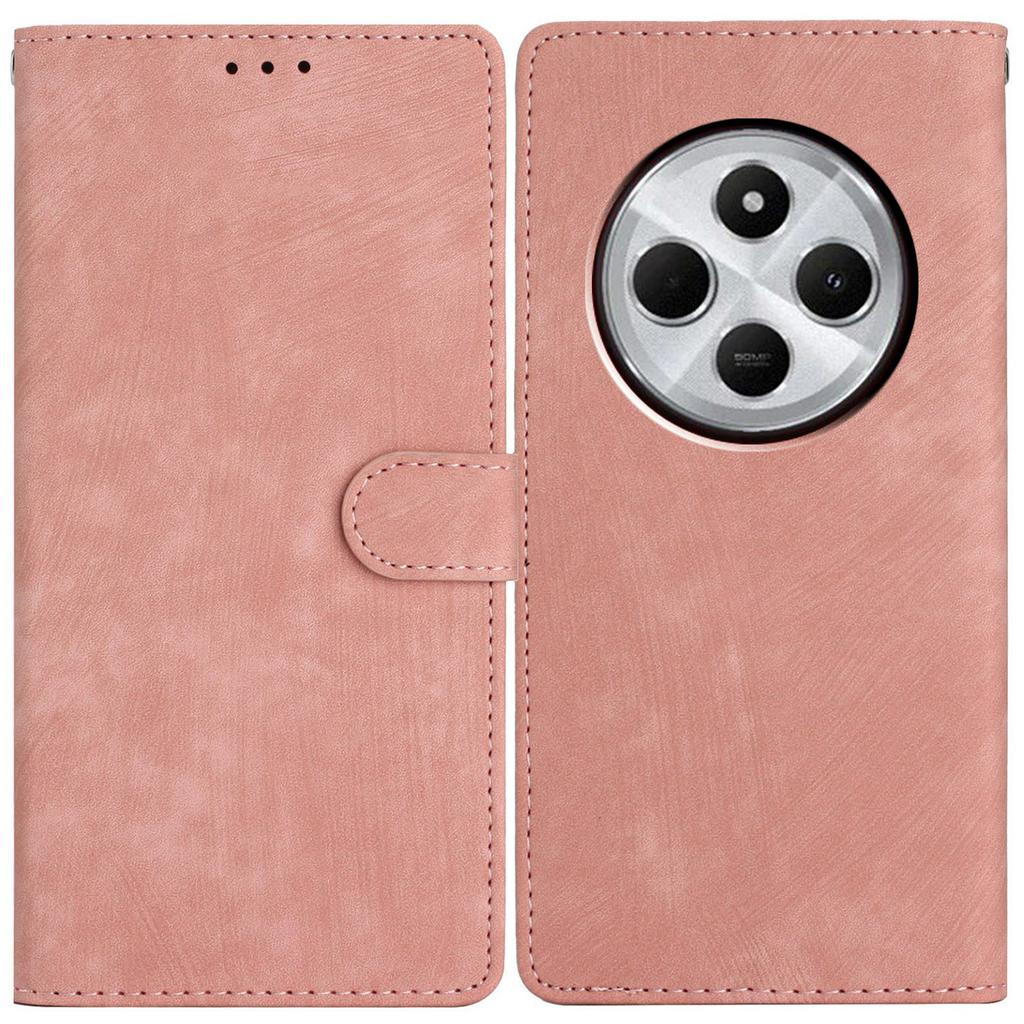 For Xiaomi Poco C75 4G/Redmi 14R 5G/14C 4G Case with Card Clots Skin-Touch PU Leather Phone Cover Stand
