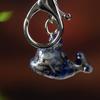 Animal Dolphin Keychain With Resin Encased Natural Crystal Decor Gift For Holidays
