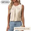 Women's Fashion Casual O-Neck Sleeveless Blouses & Shirts
