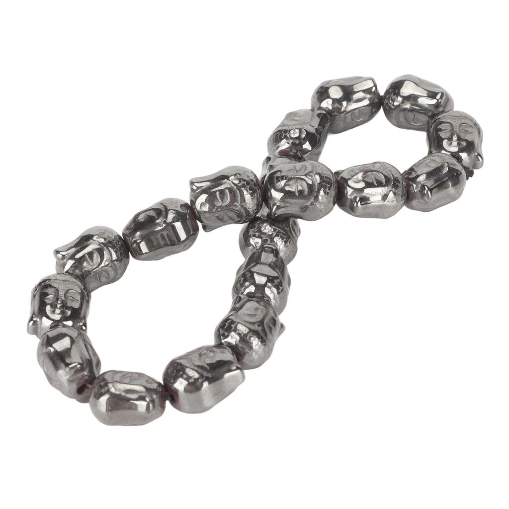 Buddhism Terahertz Bracelet Magnetic Volcanic Negative Ion Vintage Energy Stone Bracelet for Yoga