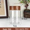 PET Plastic Storage Jar with Imitation Wood Grain Lid, High Transparency, Food Grade for Medicine, Herbs, Tea, Flowers, Grains, and Nuts.