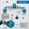 HEIGHTEN V3.0 80/98mm Reel Handle, Aviation Aluminum, for Shimano and Daiwa Spinning Reels, Arch Aurora (Turquoise Knob & Black Handle, 98mm)