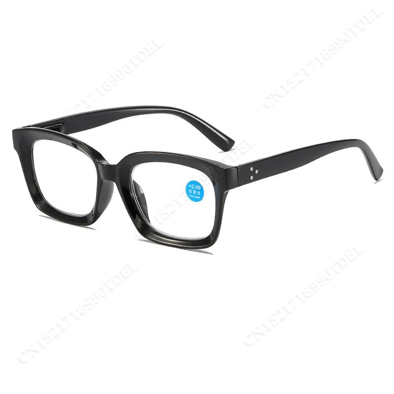 

New Women Fashion Reading Glasses Large Frame Anti Blue Light Trendy Eyewear Suitable Reading Books Retro Business Glasses Man 0 чёрный