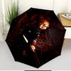 Bride of Chucky Print Automatic Open Close Umbrella, Portable Foldable Umbrella, for Outdoor Commute Camping Trip, Ideal Birthday Gift