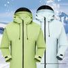Chaqueta Unisex Impermeable Cortavientos Estilo Pájaro para Exterior - Cálida y Color Sólido para Parejas