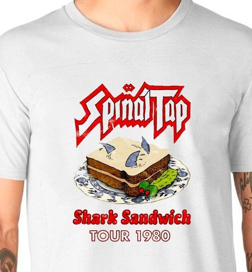 Spinal Tap Shark Sandwich T-Shirt Nigel Tufnel David St Hubbins Derek Smalls S