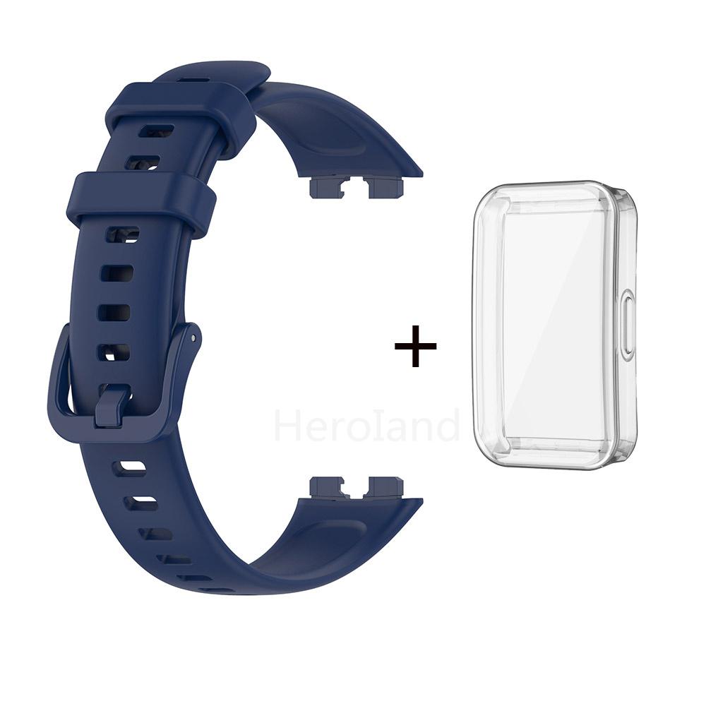 Módní měkký silikonový řemínek k hodinkám pro chytré hodinky Huawei Band 8 Náramek pro Huawei Band 9 10 Pásek Náramek Sportovní pásek a TPU pouzdro