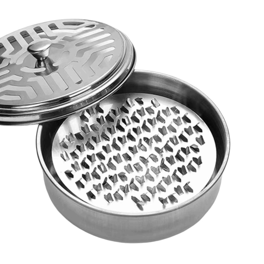 Anti-scalding Mosquito Coil Tray Stainless Steel Aromatherapy Tray Mosquito Coil Box  Household Style 1