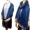 Plain Silk and Wool Stole for Women [NEW COLORS] (Dark Blue1)