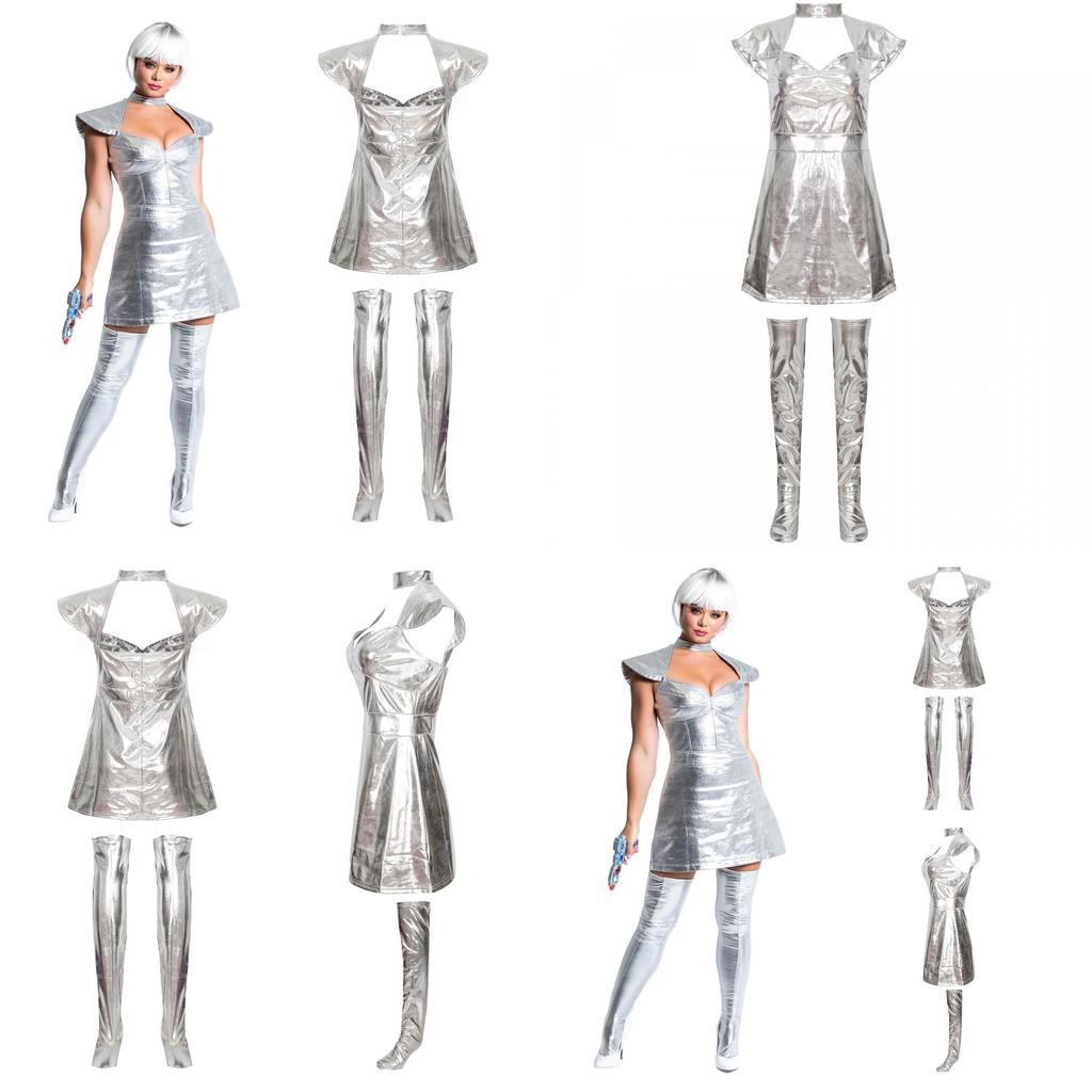 Shine Bright In The Star Wars Space Silver Bodysuit Costume Set