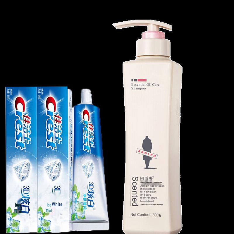 

Crest 3D White Toothpaste & Adolp Shampoo Bundle