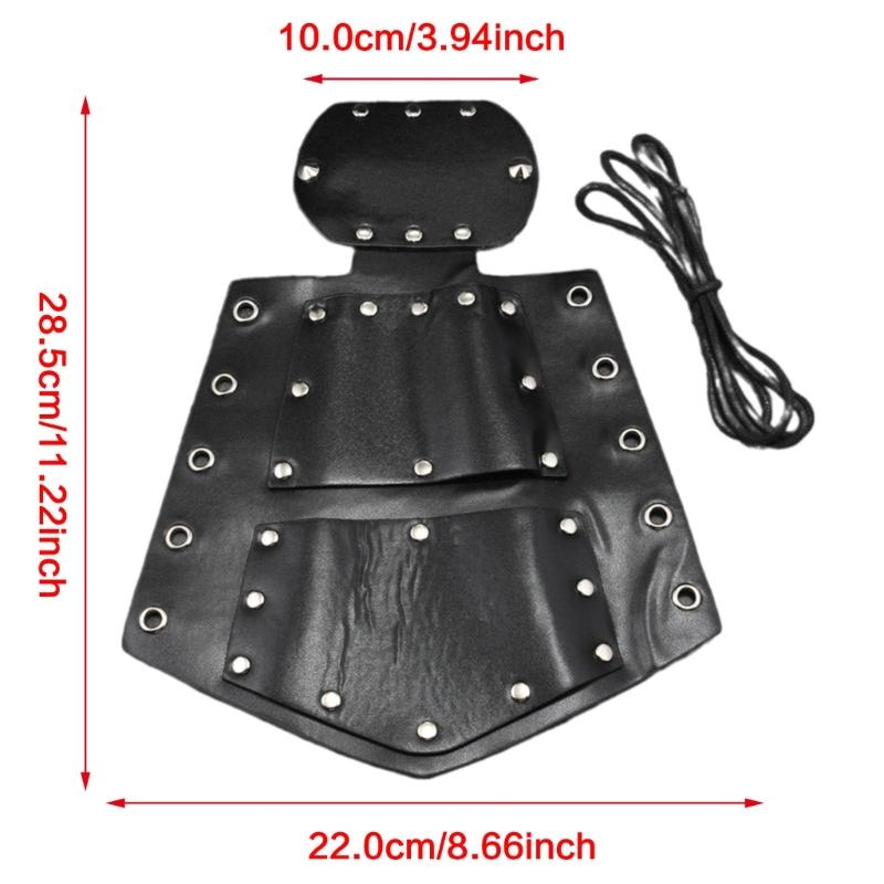 Dark Design Metallic Detail PU Wrist Protector Brace With Strong Inner Layer Gothic Concert Wrist Accessories