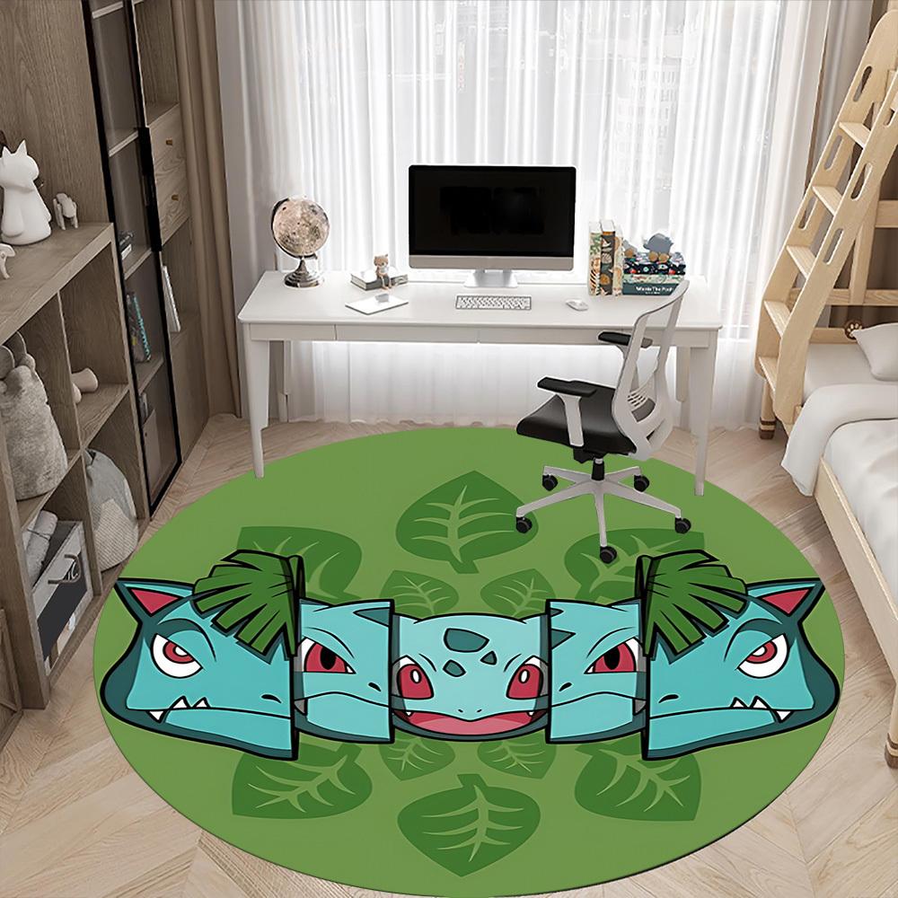 1pc Pokémon Office Round Area Rug, Under Office Chairs Bedroom Living Room Home Decor a0926142