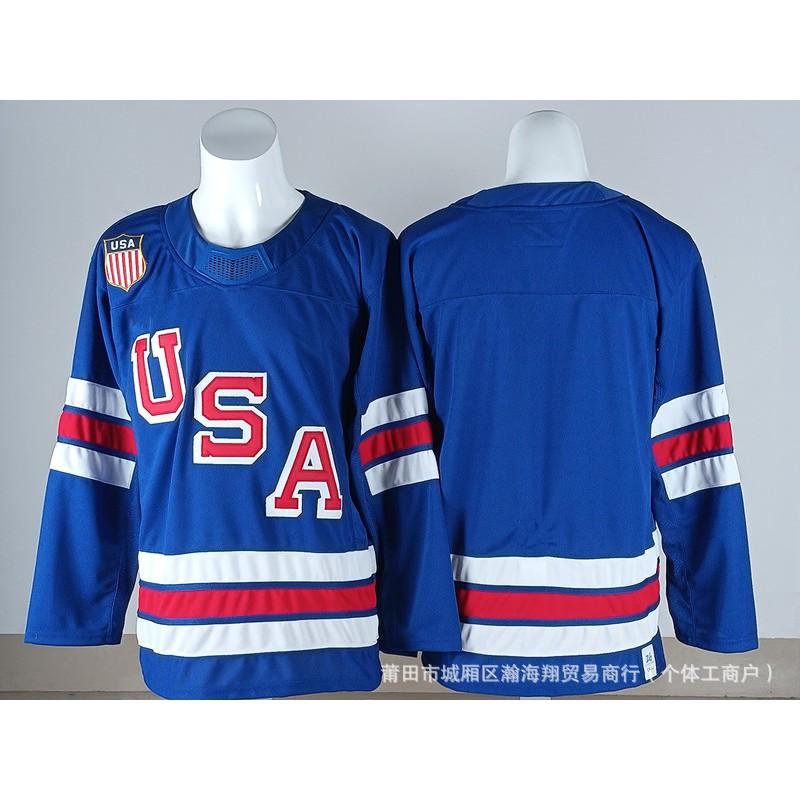 Mens Ice Hockey Jersey USA Team Embroidered Edition 2026 Custom Design Cotton Blend Performance Uniform